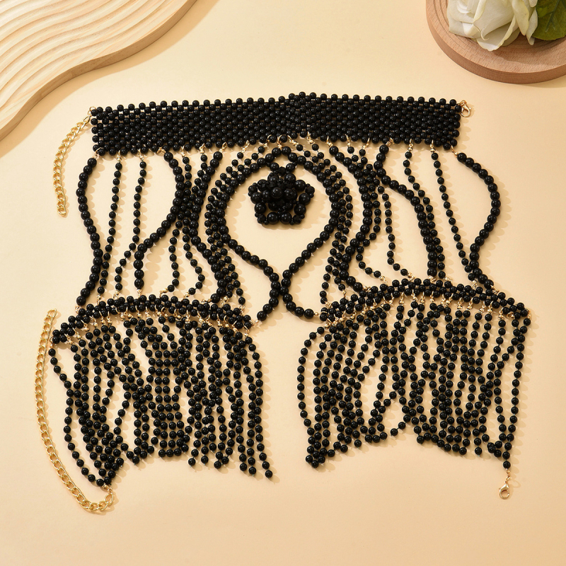 Bijuterii transfrontaliere europene și americane pentru femei, țesute cu flori, ținută, vânzare fierbinte, nou, țesut, șal, colier cu lanț de corp