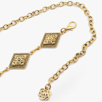 Νέα σκαλιστή γεωμετρική ρετρό αλυσίδα μέσης για γυναίκες διασυνοριακό μέταλλο κομψό ευέλικτο δυτικό κλασικό εργοστάσιο άμεση πώληση