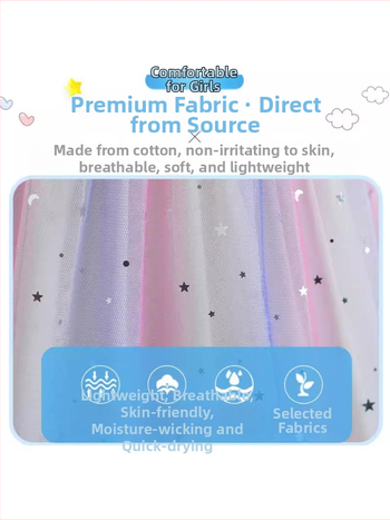 2025 Φόρεμα για κορίτσια Άνοιξη και Φθινόπωρο Μακρυμάνικο Μονόκερος Γενέθλια Παιδικά Ρούχα Παιδικό Φόρεμα Ουράνιο Τόξο Φόρεμα Πριγκίπισσας με Πούλιες