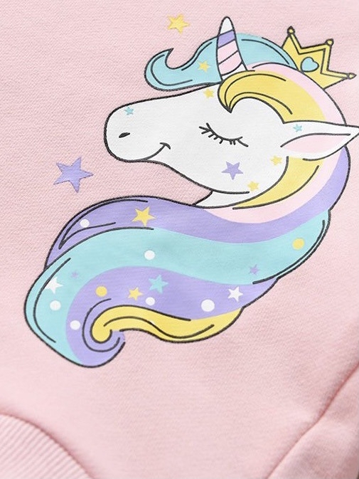 Dievčenské svetrové šaty, jarné a jesenné závojové šaty pre bábätká, dievčenské princeznovské šaty, šaty s jednorožcom a sieťovaným prešívaním