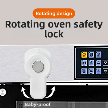 Orkaitės durelių ir langų buitinės saugos spynos spintelės stalčiui mikrobangų krosnelei, apsaugančiai nuo atidarymo, be perforatoriaus, vaikams, kūdikiams, fiksuota apsauginė spyna