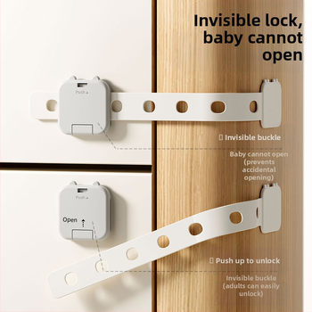 Детска предпазна ключалка за чекмедже, за да се предотврати отварянето на шкафа от бебе, предпазна ключалка против прищипване за бебе, заключване на вратата на бебешкия шкаф