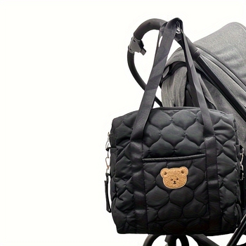 Szerethető Medvés Múmia Kézitáska Többfunkciós Baba Autós Tárolótáska Cumisüveg Pelenkákhoz és Ruhákhoz