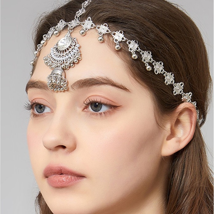 „Amazon“ europietiški ir amerikietiški aukščiausios klasės galvos apdangalai, retro etninio stiliaus antakių pakabukas, elegantiška kaktos grandinėlė moterims, didmeninė prekyba