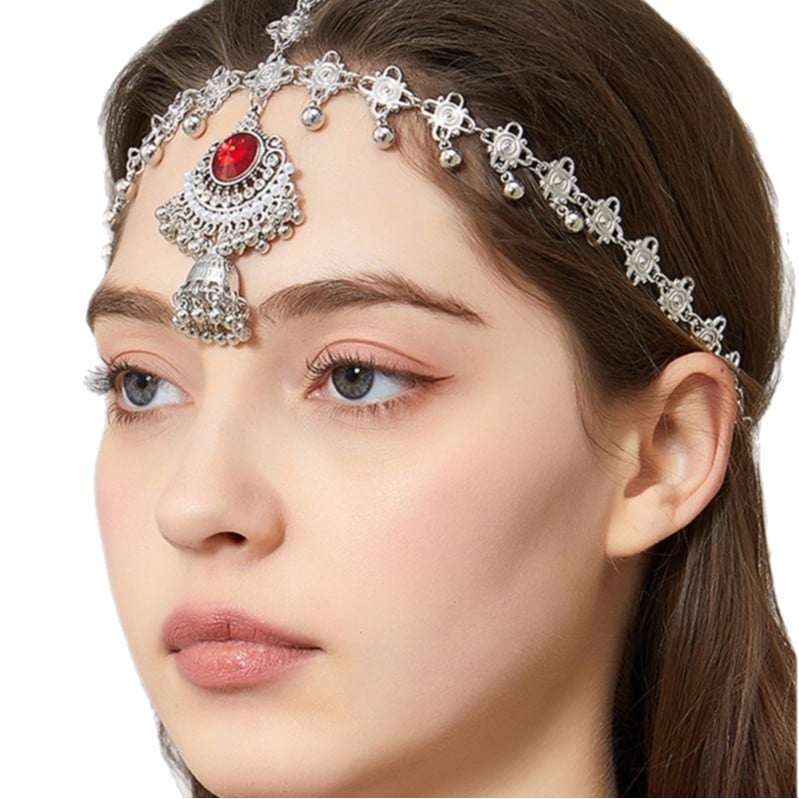 „Amazon“ europietiški ir amerikietiški aukščiausios klasės galvos apdangalai, retro etninio stiliaus antakių pakabukas, elegantiška kaktos grandinėlė moterims, didmeninė prekyba