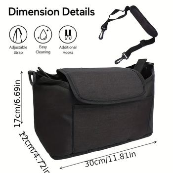 Geantă de depozitare pentru cărucior pentru bebeluși, geantă de umăr multifuncțională pentru mama, geantă de mare capacitate pentru cărucior pentru copii, geantă agățată pentru sticle, geantă agățată