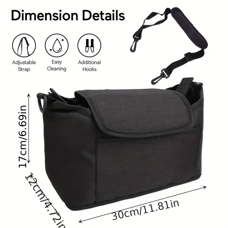 Geantă de depozitare pentru cărucior pentru bebeluși, geantă de umăr multifuncțională pentru mama, geantă de mare capacitate pentru cărucior pentru copii, geantă agățată pentru sticle, geantă agățată