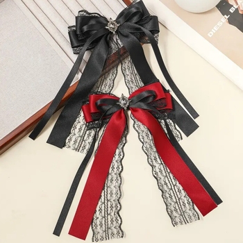 Nou transfrontalier dulce stil negru arc de păr cu fundă elegant retro Lolita pălării elegante prințesă costum de modă