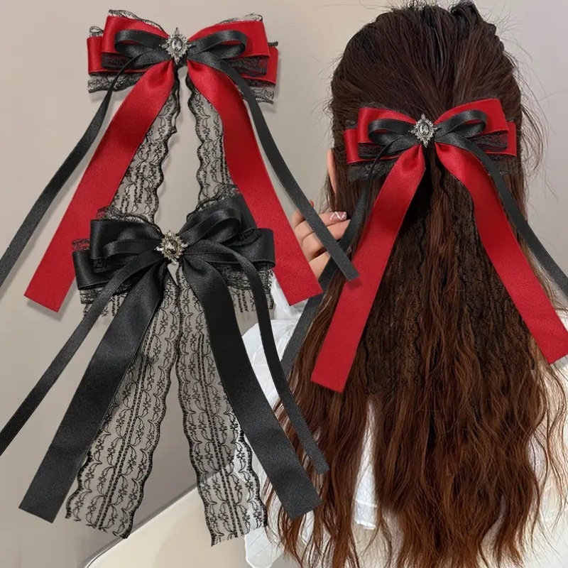 Nou transfrontalier dulce stil negru arc de păr cu fundă elegant retro Lolita pălării elegante prințesă costum de modă