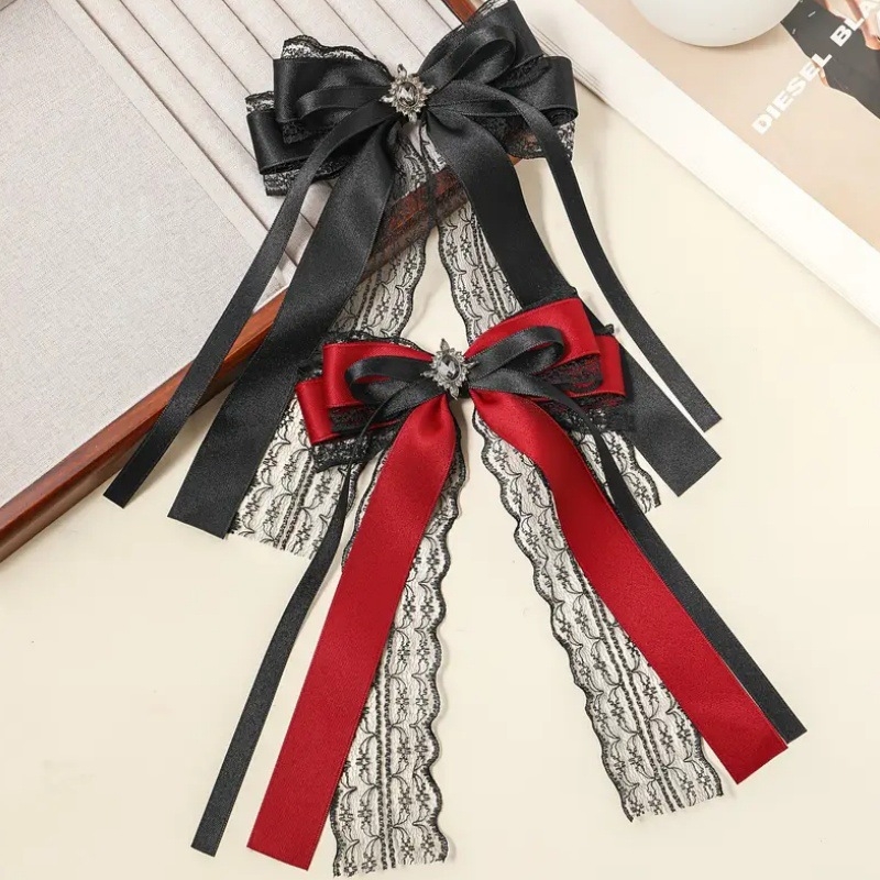 Nou transfrontalier dulce stil negru arc de păr cu fundă elegant retro Lolita pălării elegante prințesă costum de modă