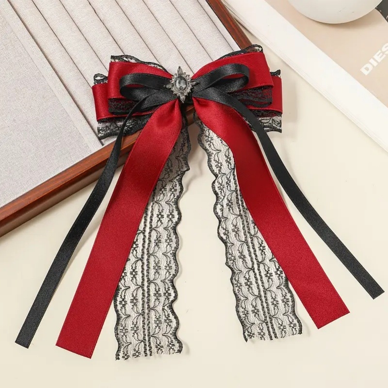 Nou transfrontalier dulce stil negru arc de păr cu fundă elegant retro Lolita pălării elegante prințesă costum de modă