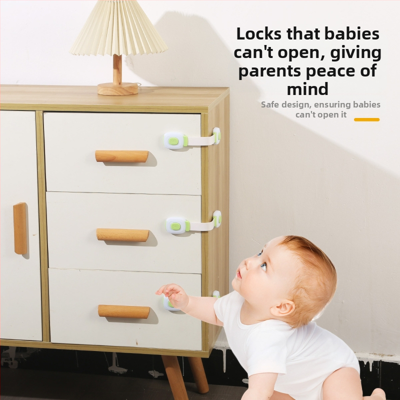 Детска предпазна ключалка Amazon Kidsren's Drawer Lock, предпазна ключалка за многофункционална врата на шкаф, детска предпазна ключалка против прищипване