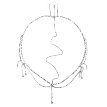 Ευρωπαϊκή και αμερικανική απλή και κομψή αλυσίδα μαλλιών με στρας σε πωλήσεις, μοντέρνα αλυσίδα για το μέτωπο σε σχήμα σταγόνας νερού, ευρωπαϊκά και αμερικανικά αξεσουάρ μαλλιών για γυναίκες, αλυσίδα μαλλιών