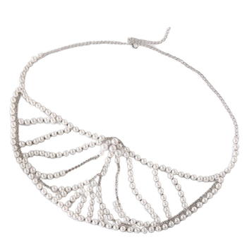 Трансгранична горещо продавана мрежеста перлена маска, женски стилен дизайн, мода, сценично изпълнение, парти, фестивал, аксесоари, маска