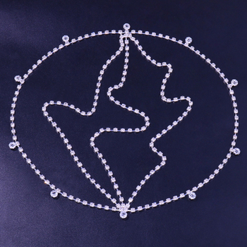 Ευρωπαϊκή και αμερικανική μόδα Αξεσουάρ μαλλιών πολυτελείας πολυεπίπεδη νυφική αλυσίδα μαλλιών ιδιοσυγκρασία all-match λαμπερό στρας κόμμωση αλυσίδα μαλλιών