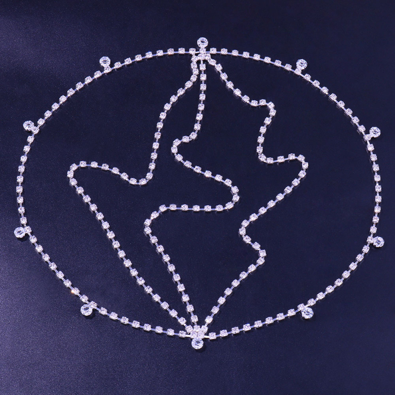 Accesorii de păr de modă europene și americane, lanț de păr de mireasă cu mai multe straturi, temperament, coif strălucitor cu strasuri, lanț de păr