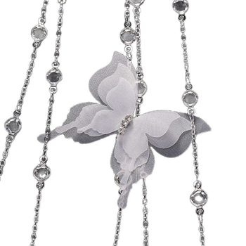 Piiriülene uus liblikas õõnes juuksekett Mori stiilis elegantne rhinestone tupsuga juukserõngas pruudi õhtusöögiks mõeldud juuste aksessuaarid peakatted