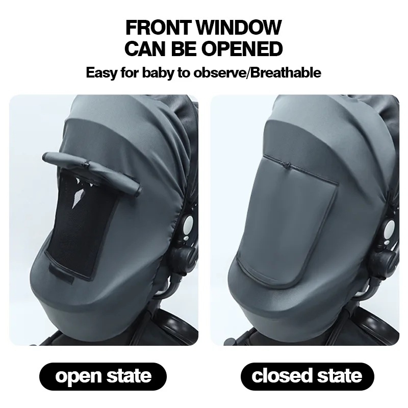 Pânză de parasolar pentru cărucior Amazon, protecție UV, parasolar bidirecțional pentru cărucior, protecție solară, scut de lumină