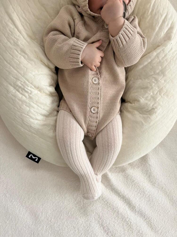 25. kevadine uus Korea stiilis beebiharemi stiilis karukujuline laste kootud kampsun beebikombinesoon