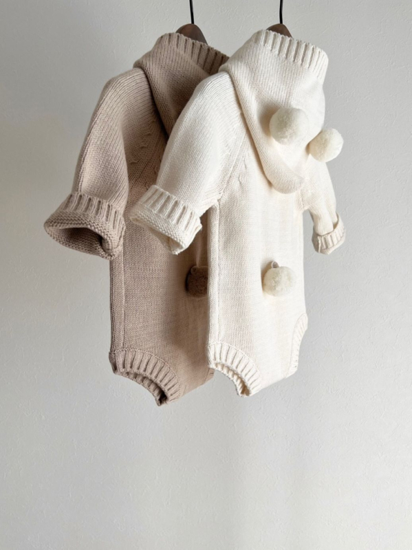 25. kevadine uus Korea stiilis beebiharemi stiilis karukujuline laste kootud kampsun beebikombinesoon