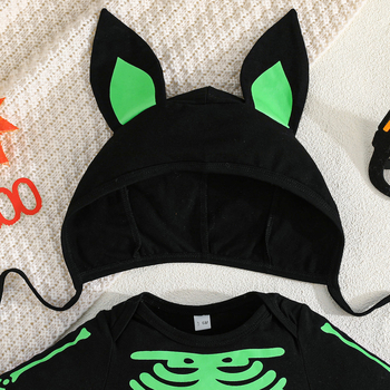 Νέο προϊόν εξαγωγής 2025 για μωρά με μακριά πόδια, χαρέμι, σε σχήμα νυχτερίδας για το Halloween, με καπέλο