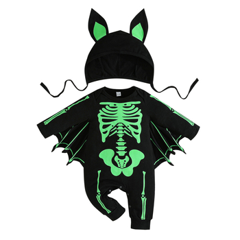 Νέο προϊόν εξαγωγής 2025 για μωρά με μακριά πόδια, χαρέμι, σε σχήμα νυχτερίδας για το Halloween, με καπέλο