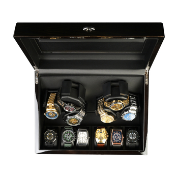 „Tan Yun Zhiyuan“ aukštos klasės juodo riešuto rašto laikrodžių purtyklė, ryškių dažų automatinė grandinėlės variklio dėžutė, laikrodžių rotoriaus laikrodžių dėžutė
