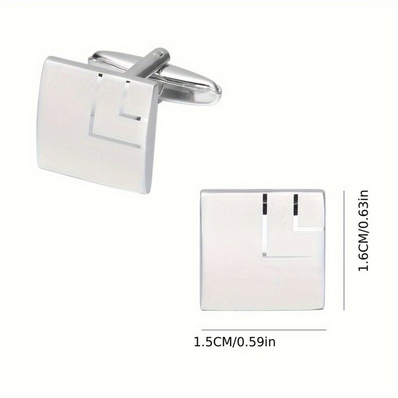 Butoni transfrontalieri de înaltă calitate, din cupru, cu laser, din metal, pentru bărbați, cu nasturi pătrați, de înaltă calitate, pentru cămașă franceză