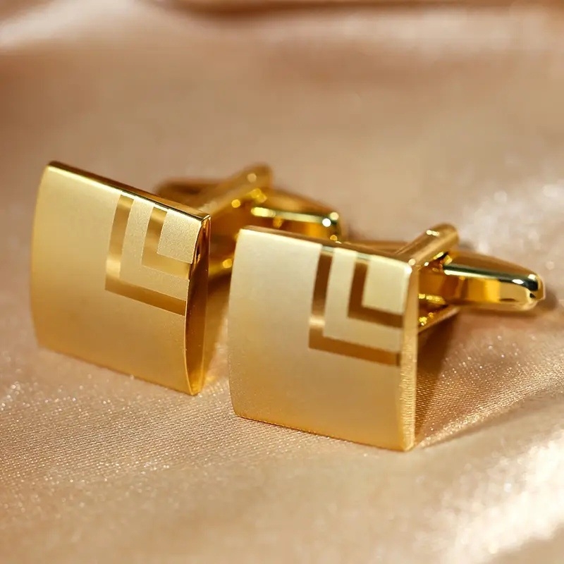 Butoni transfrontalieri de înaltă calitate, din cupru, cu laser, din metal, pentru bărbați, cu nasturi pătrați, de înaltă calitate, pentru cămașă franceză