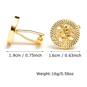 1 чифт на склад 2 цвята по избор кръгли прости изящни кухи френски мъжки копчета за ръкавели XK24027