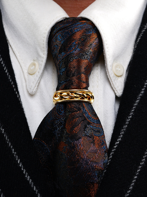 Kerge luksusliku nišikujundusega kanepiköie sõlmega meeste krae rõngasklamber lipsuklamber kullatud retro lipsuklambriga isikupärastatud aksessuaarid