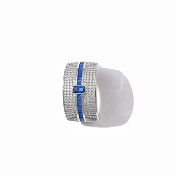 Euroopa ja Ameerika liialdatud ruudukujuline mitmerealine täisteemant-tsirkoonmikroinkrusteeritud lipsuklamber, fikseeritud rõngaga lipsuklamber, moeaksessuaarid meestele