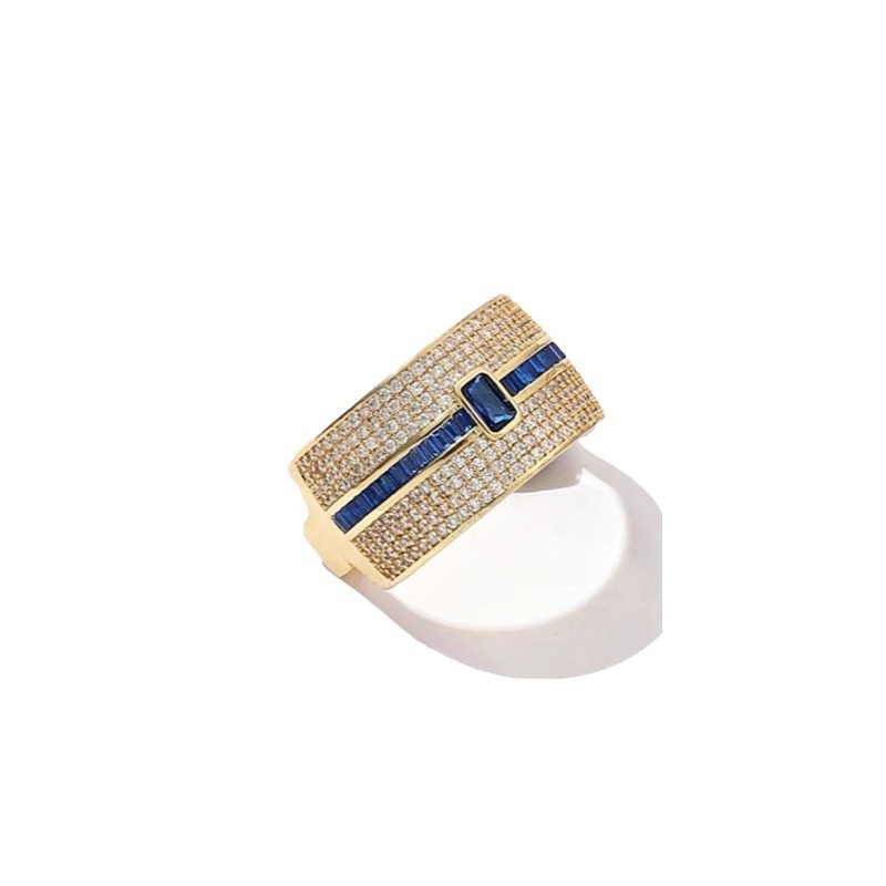 Euroopa ja Ameerika liialdatud ruudukujuline mitmerealine täisteemant-tsirkoonmikroinkrusteeritud lipsuklamber, fikseeritud rõngaga lipsuklamber, moeaksessuaarid meestele