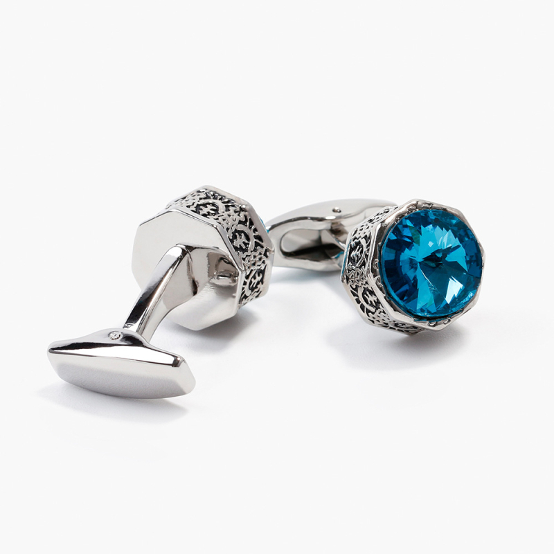 Vyriškos sąsagos, tarpvalstybinės, karštos mados, kūrybingos, išskirtinės, inkrustuotos krištolinės, mėlynos ir žalios spalvos marškinių papuošalai, 1 pora, didmeninė prekyba