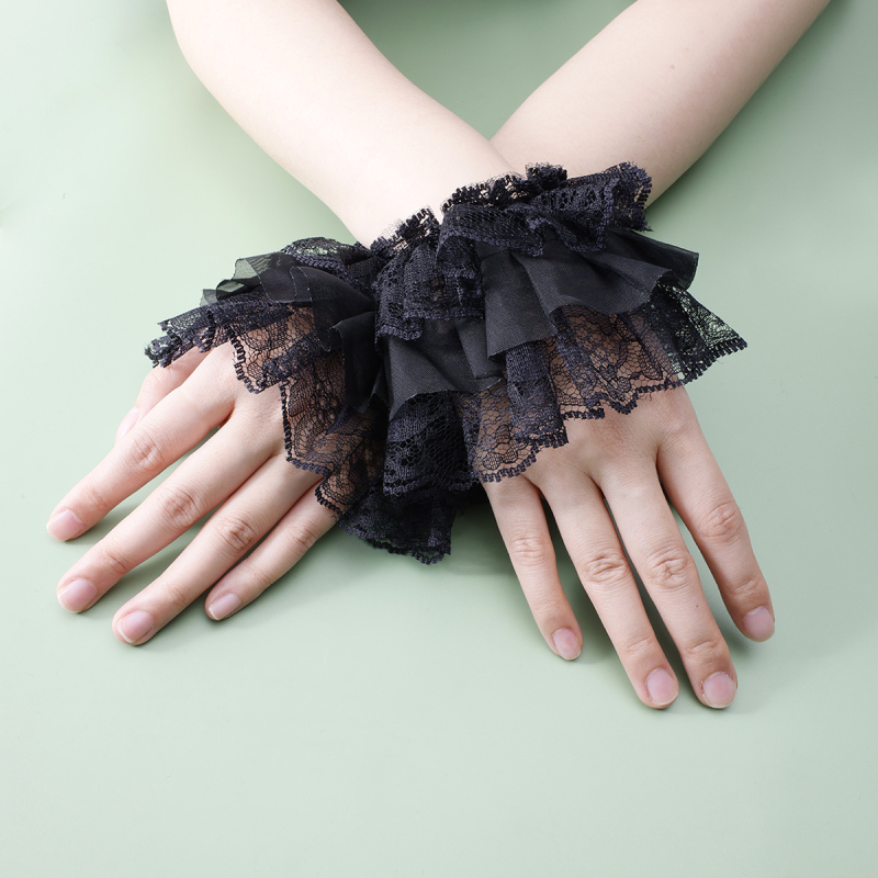 Lolita aksessuaarid Lühikesed pitsist käekindad Pitsist Jaapani stiilis pehmed tüdrukute käekindad Rõivad Lõbusad Ööklubi kaunistused