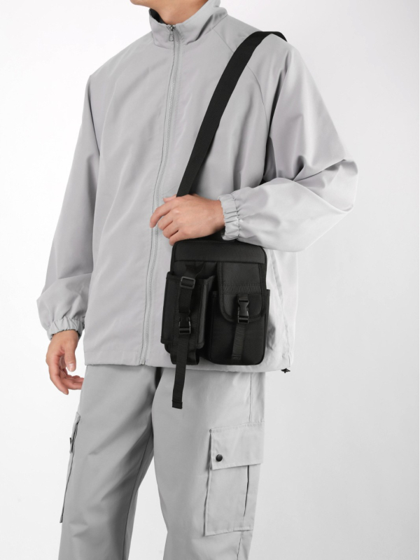 Geantă de umăr în aer liber, geantă de apă, geantă unisex la modă, geantă crossbody, rezistentă la uzură, îngroșată, din pânză Oxford, geantă de umăr
