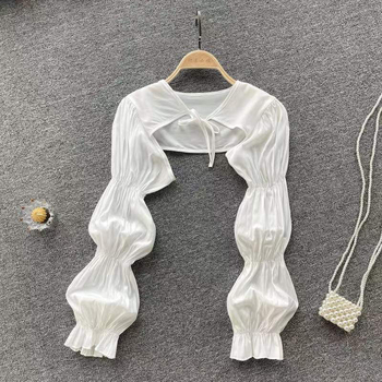 Moodsad laternavarrukatega ühevärvilised paeltega õlasallid, naiste Chaneli stiilis superhaldjas lühike suvekleit, uus ja moekas