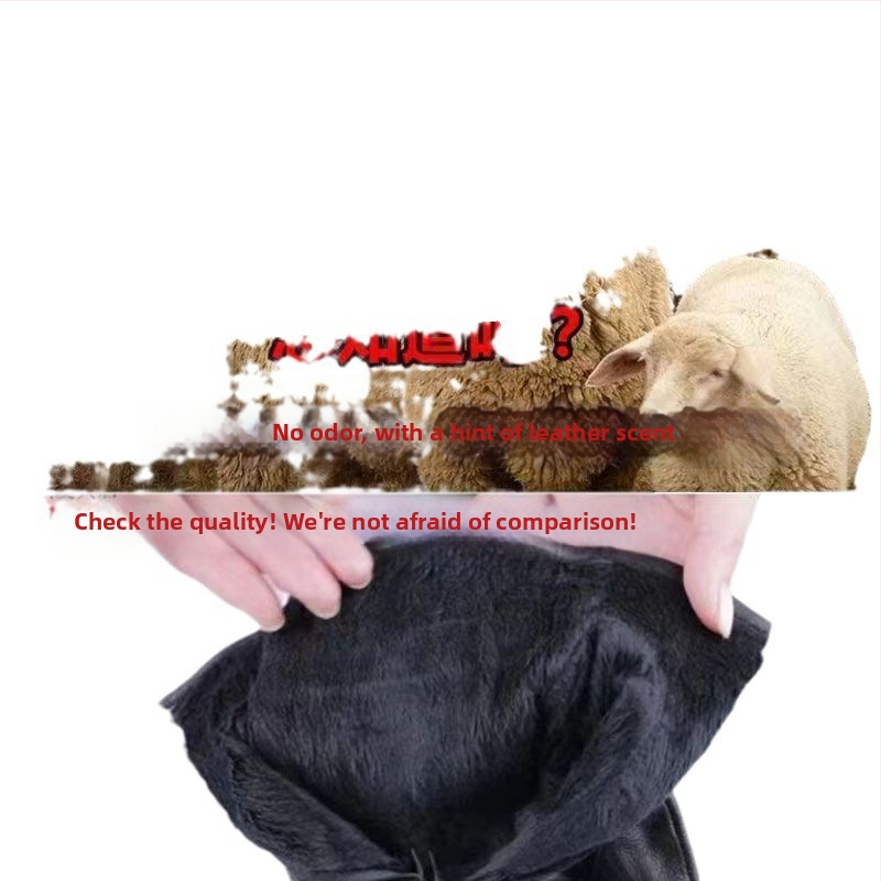 [Първослойна козя кожа] Кадифени удебелени топли ръкавици Зимни ръкавици с сензорен екран против хлъзгане за мотоциклет и колоездене