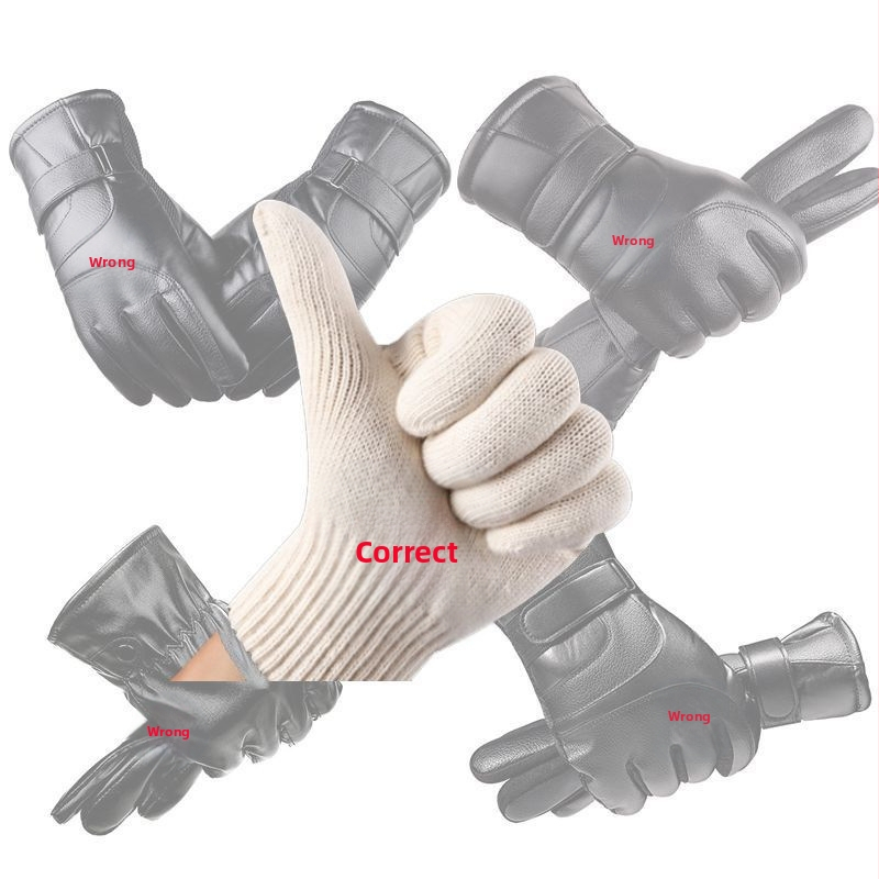 [Pirmojo sluoksnio ožkos odos] Aksominės, sustorintos, šiltos pirštinės, žieminės, jutiklinio ekrano, neslystančios pirštinės motociklams ir važiavimui dviračiu