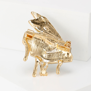 Broșă mică de pian emailată personalizată din aliaj coreean, rafinată și versatilă pentru bărbați și femei, bijuterii din corsaj