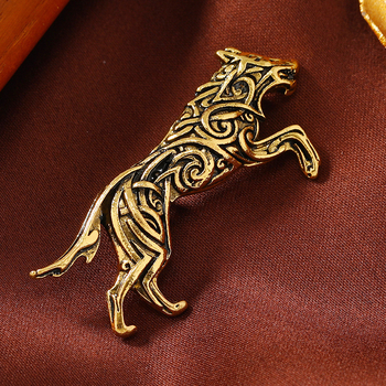 Broșă vintage cu cap de lup pentru bărbați agresivi, face vechiul electrolizat din aliaj, accesorii pentru jachetă de costum, personalizat, animal lup, pin acum