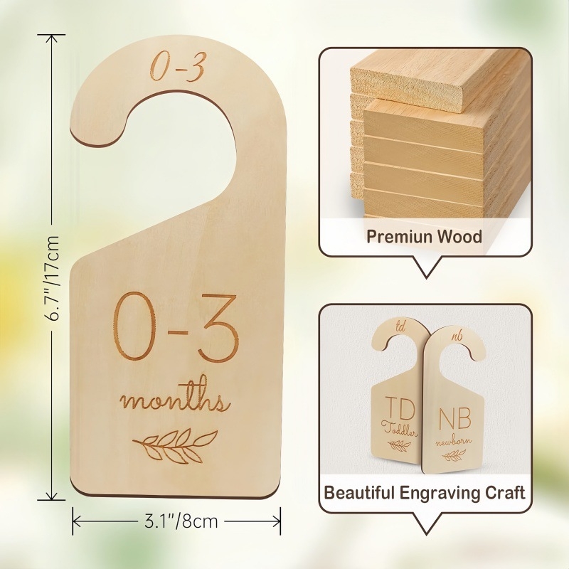 Drevená obojstranná deliaca priečka na oblečenie pre bábätká, kľučka na dvere, vešiak na oblečenie, skrinka na skladovanie, klasifikácia, dekoratívna drevená závesná tabuľa