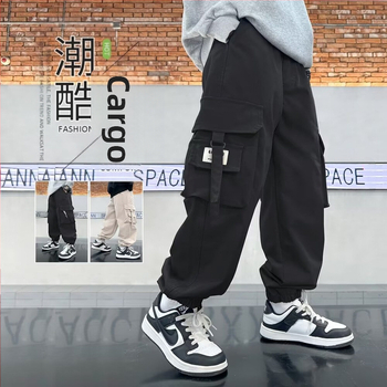 Φόρμες για αγόρια, μοντέρνα μάρκα, παντελόνι ιαπωνικού στιλ, χαλαρό, all-match φθινοπωρινό, φόρμες εργασίας σε στυλ Χονγκ Κονγκ, casual παντελόνι φόρμας μέχρι τη μύτη
