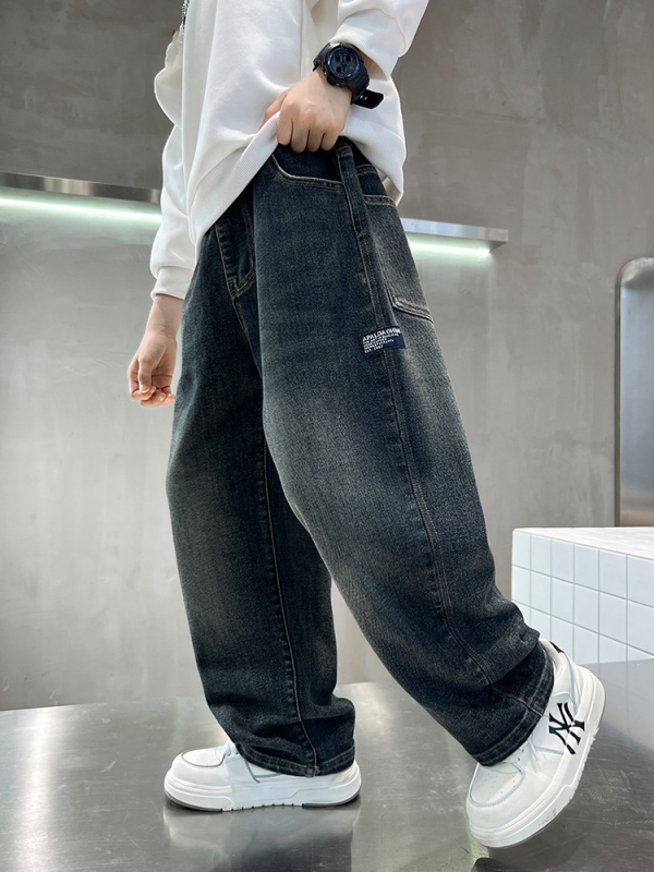 Poiste teksad Laste püksid Stiilsed poiste sügis 2025 uued pikad püksid Kevad ja sügis Suurte laste püksid Trendikad vabaaja püksid