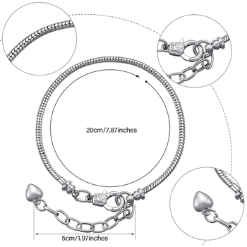 Αξεσουάρ κοσμημάτων DIY Χονδρική σε απόθεμα Panjia Basic Lobster Clasp Snake Bone Ασημένιο βραχιόλι με λείο βραχιόλι
