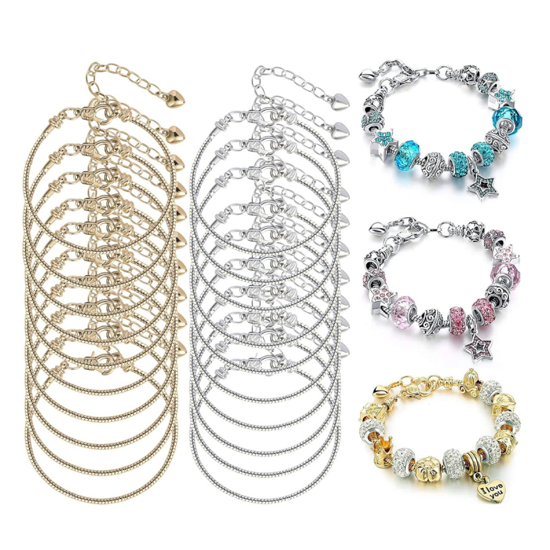 Accesorii de bijuterii DIY en-gros în stoc Panjia Basic Lobster Clamp Snake Bone Silver Bracelet Neted Bracelet