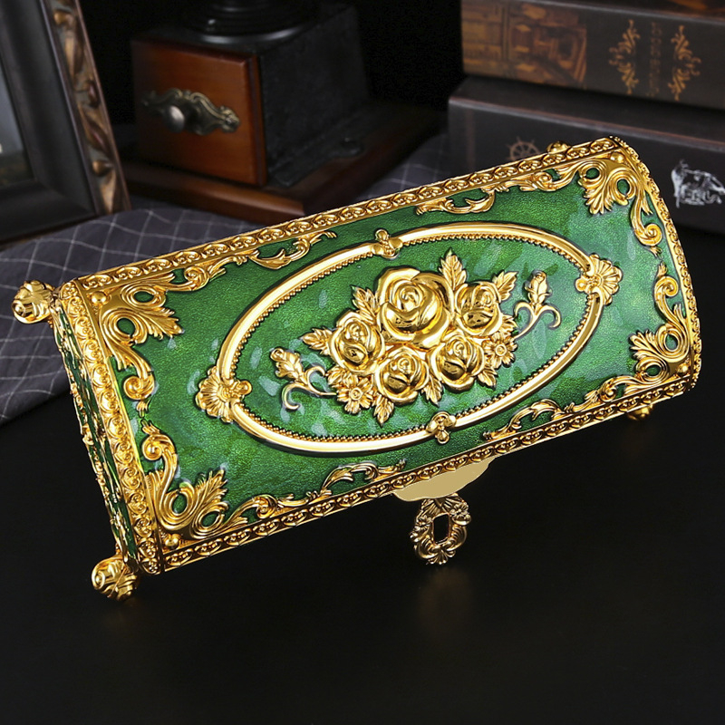 Europietiško stiliaus išskirtinė papuošalų dėžutė, aukštos klasės baldai, vintažinė laikymo dėžutė, klasikinė papuošalų dėžutė, kūrybinga prabangi papuošalų dėžutė