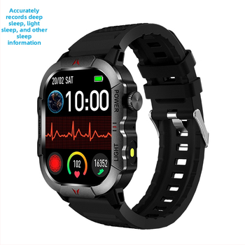 Prekogranični novi elektronički pametni sat za sportove na otvorenom, veliki zaslon, Bluetooth poziv, vodootporni pedometar, praćenje otkucaja srca