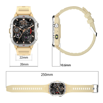 Prekogranični novi elektronički pametni sat za sportove na otvorenom, veliki zaslon, Bluetooth poziv, vodootporni pedometar, praćenje otkucaja srca