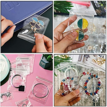 Transparent îngroșat fermoar bijuterii depozitare carte cercei cercei colier capacitate mare portabilă bijuterii depozitare cutie sigilată sac